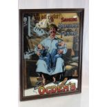 Ogden's Midnight Flake wooden framed advertising mirror