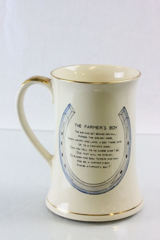 Ceramic musical tankard with "The Farmers Boy" verse and image - Image 2 of 3