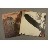 Vinyl - Two LPs to include Led Zeppelin I 588171 Stereo with Warner Bros credit and Black Sabbath