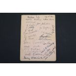 Football autographs - Aberdeen FC, an album page with 25+ signatures in ink, including Martin