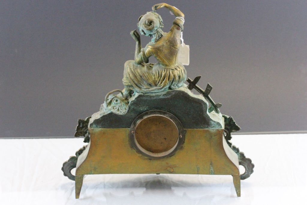 Henry Marc (Paris) mantle clock for restoration - Image 3 of 4