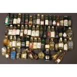 Collection of miniature bottles of alcohol to include numerous Whisky