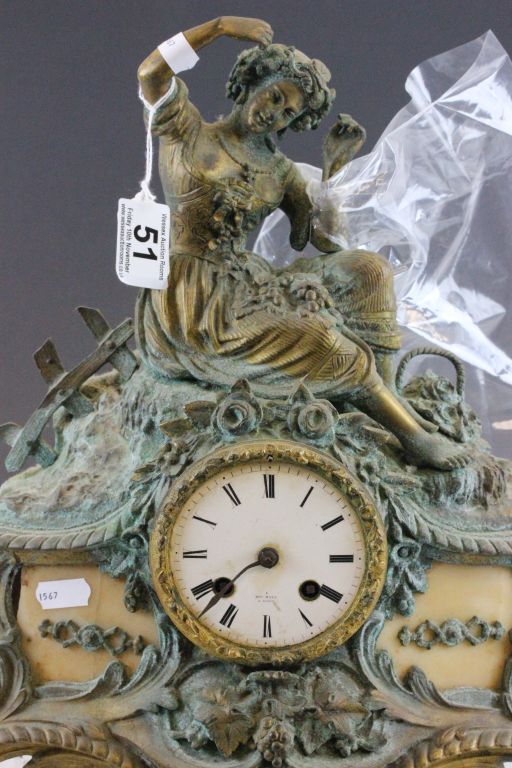 Henry Marc (Paris) mantle clock for restoration - Image 2 of 4