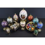 Collection of House of Faberge collectable Eggs