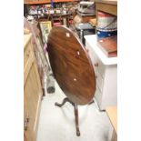 Georgian Mahogany Circular Tilt Top Table on Tripod Base