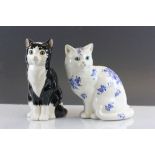 Two Just Cat Co Staffordshire cat figures.