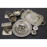 Box of White metal & Silver items