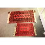 Small Red Ground Woolen Rug and a Prayer Mat