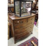 Early 19th century Mahogany Bow Fronted Chest of Two Short over Three Long Drawers