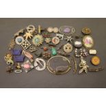 Collection of vintage Brooches etc to include Silver