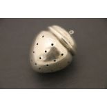 Sterling Silver Pomander with hinged lid