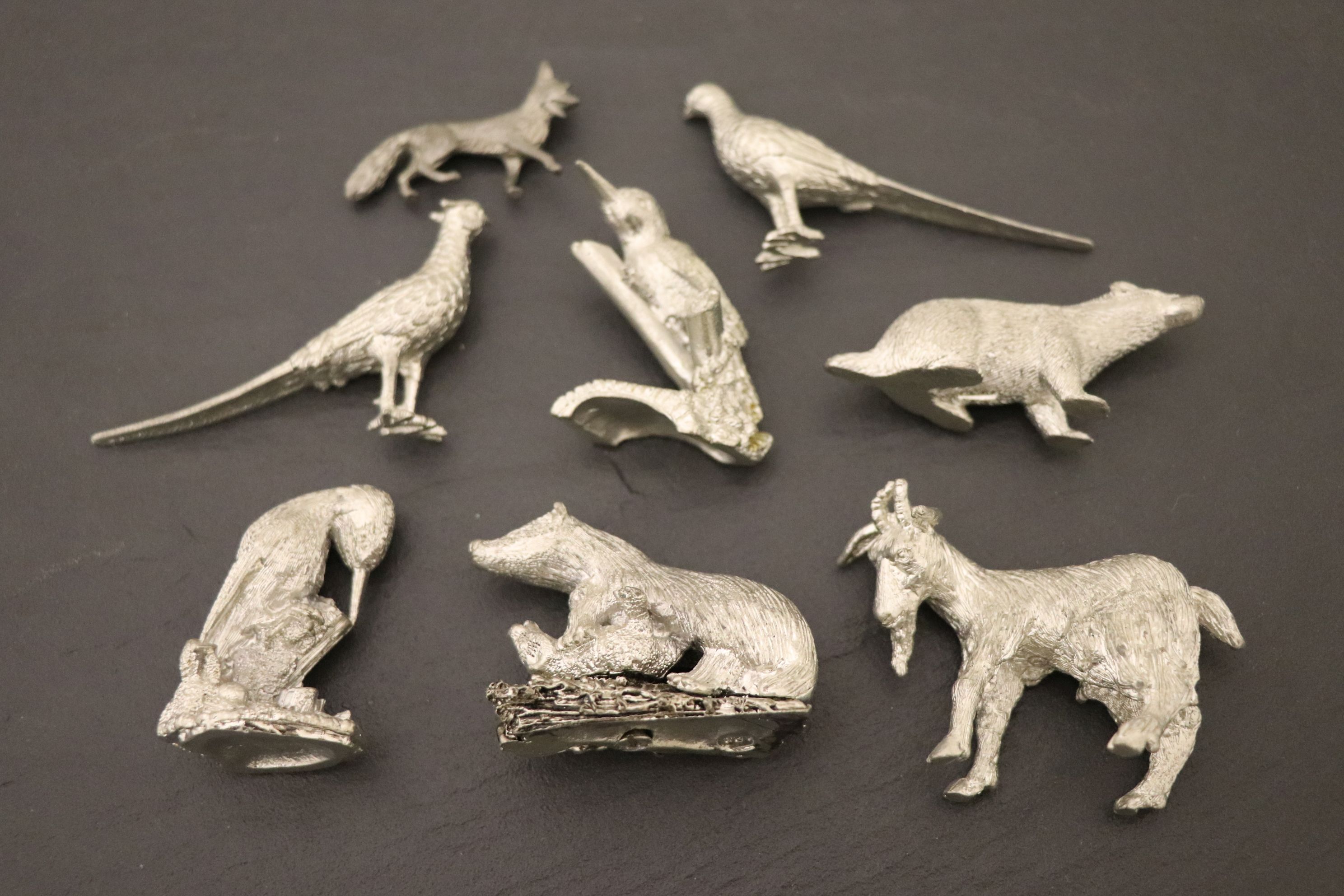 Collection of white metal Animal figures