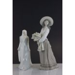 Royal Doulton Reflections figurine Sophistication HN3059 & a large Nao Figurine of a Girl with a