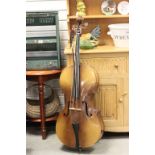 Cello with label ' Tatra by Rosetti Stradivarius Model ' with Case, one piece back