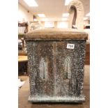 Late 19th / Early 20th century Art Nouveau Coal Box covered with beaten copper panels and