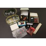 Mixed collectables to include Collection of Vintage Black and Red Post Office Buttons, a boxed