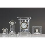 Four Waterford Crystal Clocks to include Marquis