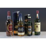 Three bottles of malt whisky to include Glen Moray ,Glenfiddich and Auchroisk Singleton. and a