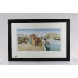 Framed & glazed Limited Edition print of Wapping Wharf by R W Forster