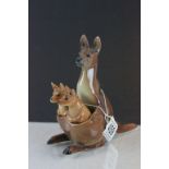 Vintage West Germany Ceramic Kangaroo & Joey Salt & Pepper Set