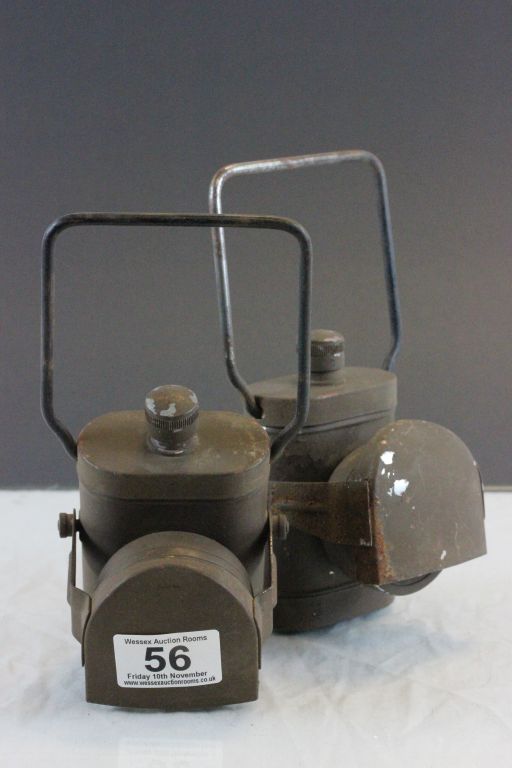 Two Wartime Black-out Lamps