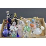 Collection of approximately 26 glass Perfume bottles to include Edinburgh Crystal