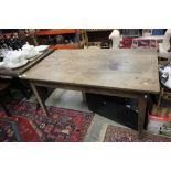 French Cherry Wood Dining Table raised on square tapering supports