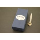 Boxed Carrs of Sheffield miniature Hallmarked Silver candlestick