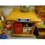 Denby Square Pine Two Tier Shop Display Table