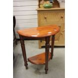 Pine Ducal ' Rosedale ' Demi-Lune Hall Table