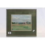 framed & glazed Oil on board of a Country scene, signed by the Artist