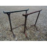 Pair of Vintage Metal Trestle Supports