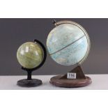 Two vintage Tinplate Globes to include Chad Valley
