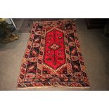 Eastern Red and Blue Ground Rug