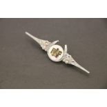 RAF White Metal and Mother of Pearl Sweetheart Badge