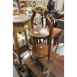 1920's / 30's Mahogany Two Tier Folding Cakestand