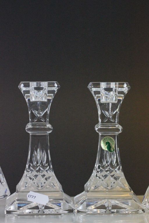 Pair of Waterford Crystal candlesticks and two candle holders - Image 3 of 4