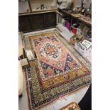 Eastern Wool Rug, red and blue ground