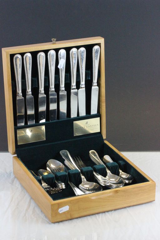 A cased set of Viners silver plated cutlery.