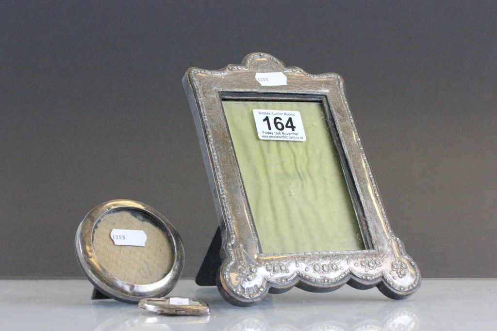 Three hallmarked Silver Photo frames