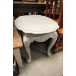 Painted Coffee Table with Shaped Top and Cabriole Legs