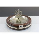 Nautical Themed White Metal Table Tray