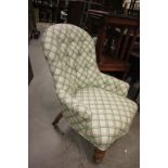 Victorian Button Back Upholstered Nursing Armchair