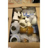 Mixed Lot of Ceramics including Two Chinese Jars, Poole Pottery Vase, Crested Tobacco Jar, etc