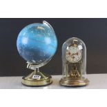 Retro Globe and West German Dome Clock