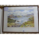 Stirling Gillespie (1908-1993) watercolour 'The Hills Round Loch Nan Uamh' 13.5 x 20.5" signed to