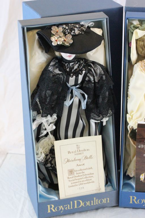 Four Boxed Limited Edition Royal Doulton Nisbet Heirloom Dolls ' Presentation at Court ', ' Ascot ', - Image 2 of 5