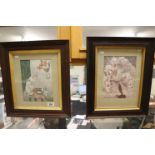 Two framed & glazed Bonzo prints by George Studdy
