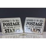Two original Post Office enamel signs