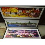 Three Sue Ponter Signed Limited Edition Prints - The Fruit Stall, The Flower Stall and Houseboats in